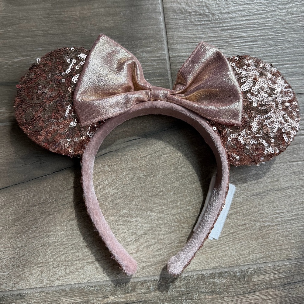 Disney Parks Sequin Mouse Ears Headband with Bow